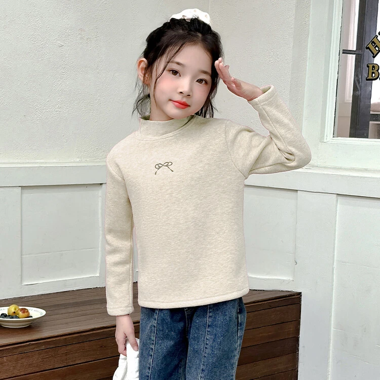 【丫丫童品】简约百搭三色女童德绒打底衫F610