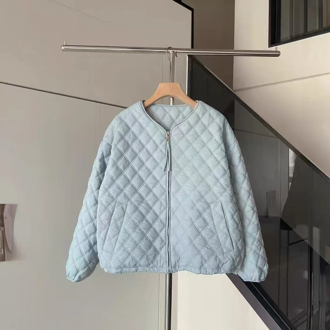 【丫丫童品】雾蓝色外套时尚休闲宽松加厚保暖韩版F423-F436