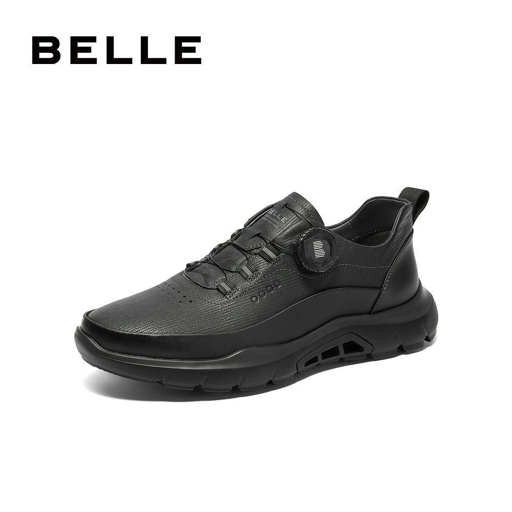 百丽厚底休闲健步鞋男秋季新品商场同款爸爸鞋商务运动鞋8KX01CM4