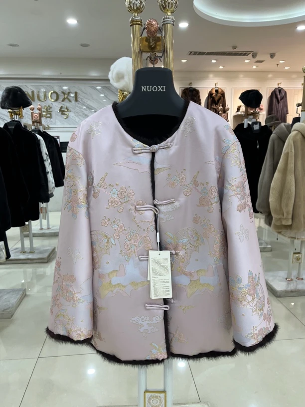 （粉丝福利）2024新款国风两面穿短款保暖外套女士中式