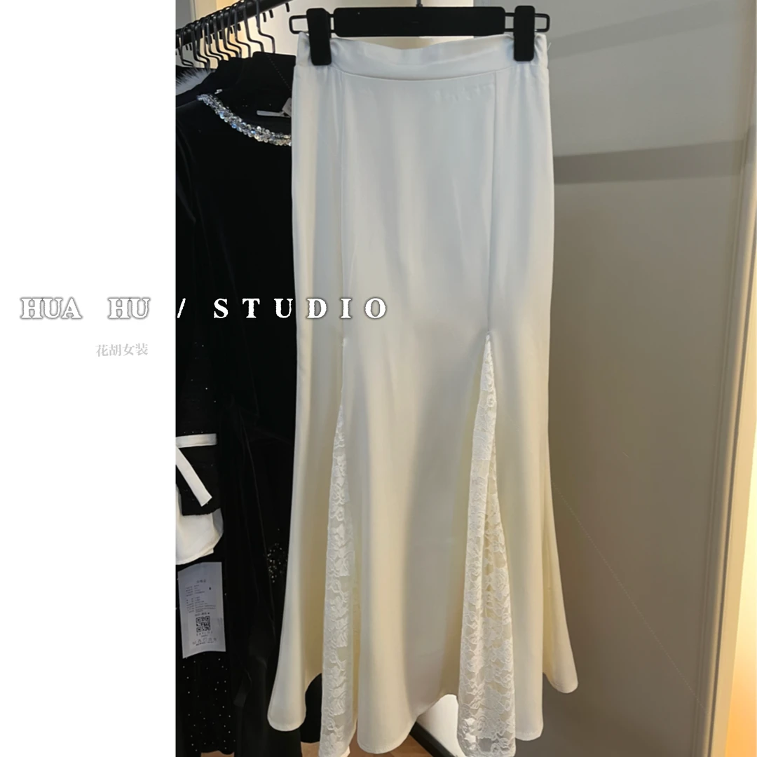 【月光·半身鱼尾裙】高级法式蕾丝拼接鱼尾裙