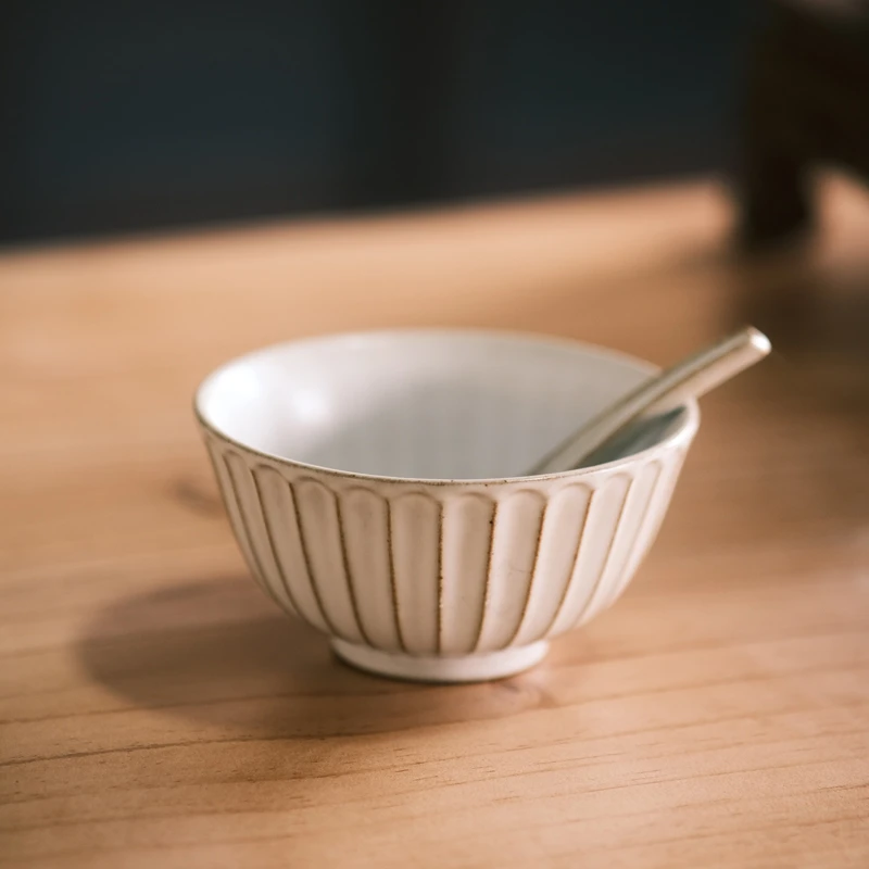 【日长集物】景德镇陶瓷米饭碗日式高颜值餐具复古家用5寸碗饭碗