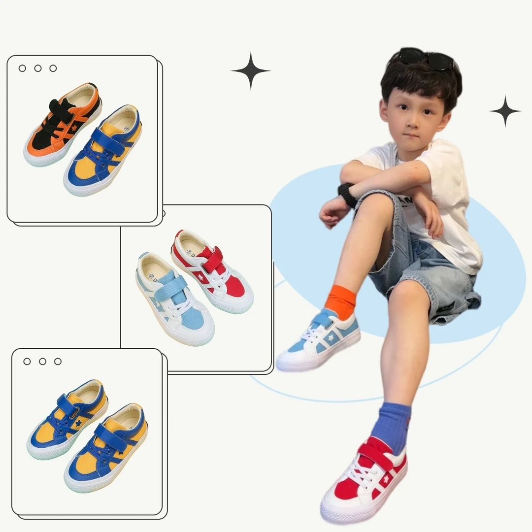 儿童帆布鞋春秋韩版低帮透气休闲鞋宝宝软底夏季鸳鸯鞋男童女童鞋