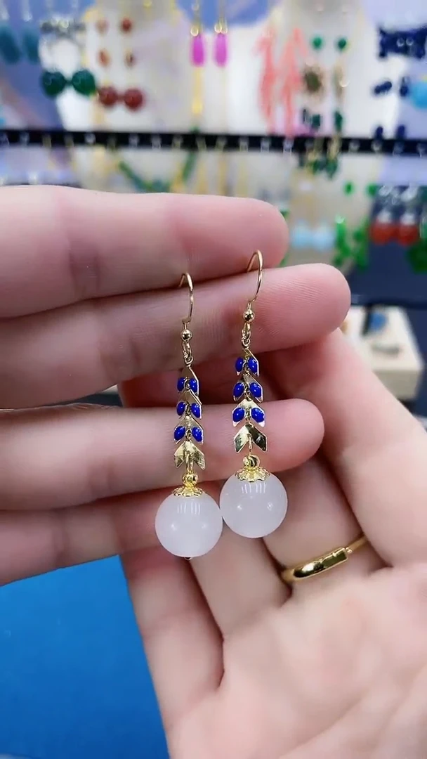 【闪购商品】和田玉耳饰未镶嵌037