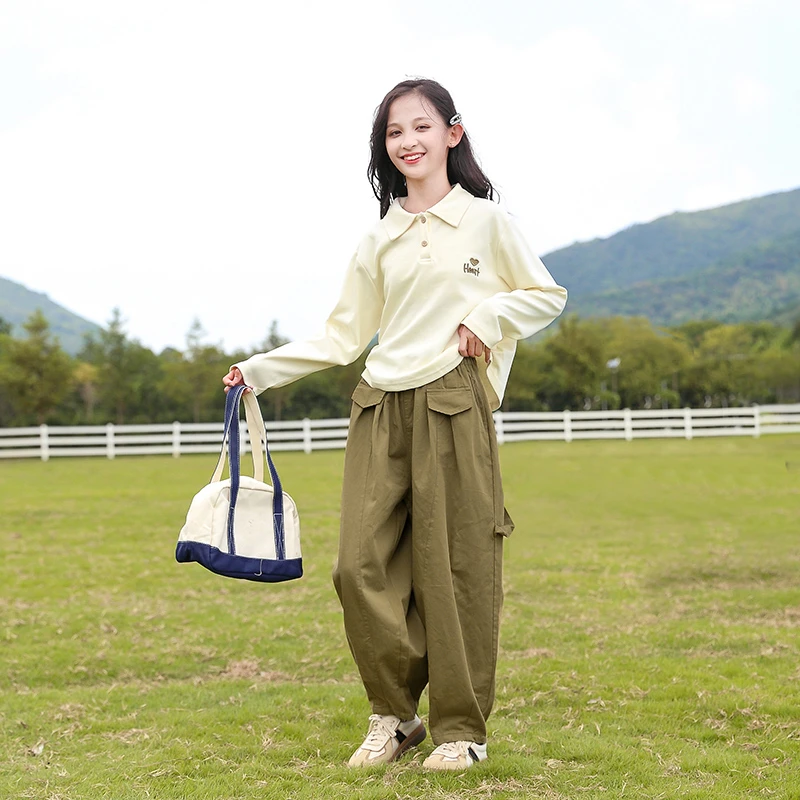 女童秋装休闲运动套装新款2023洋气女孩秋两件套中大童衣服23632