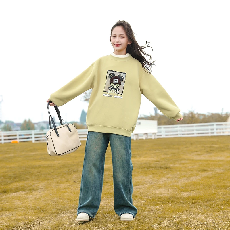 女童秋装卫衣2023新款洋气儿童秋冬款上衣中大童女孩上衣加绒12岁