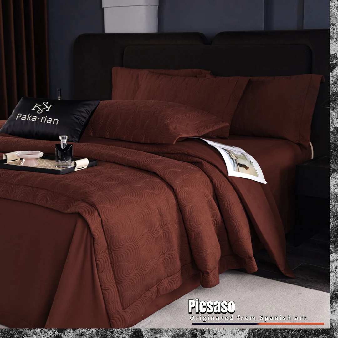 德熔磨毛+床单/床笠款【毕伽索】二合一升级软雕塑蚕丝匹马棉四件套