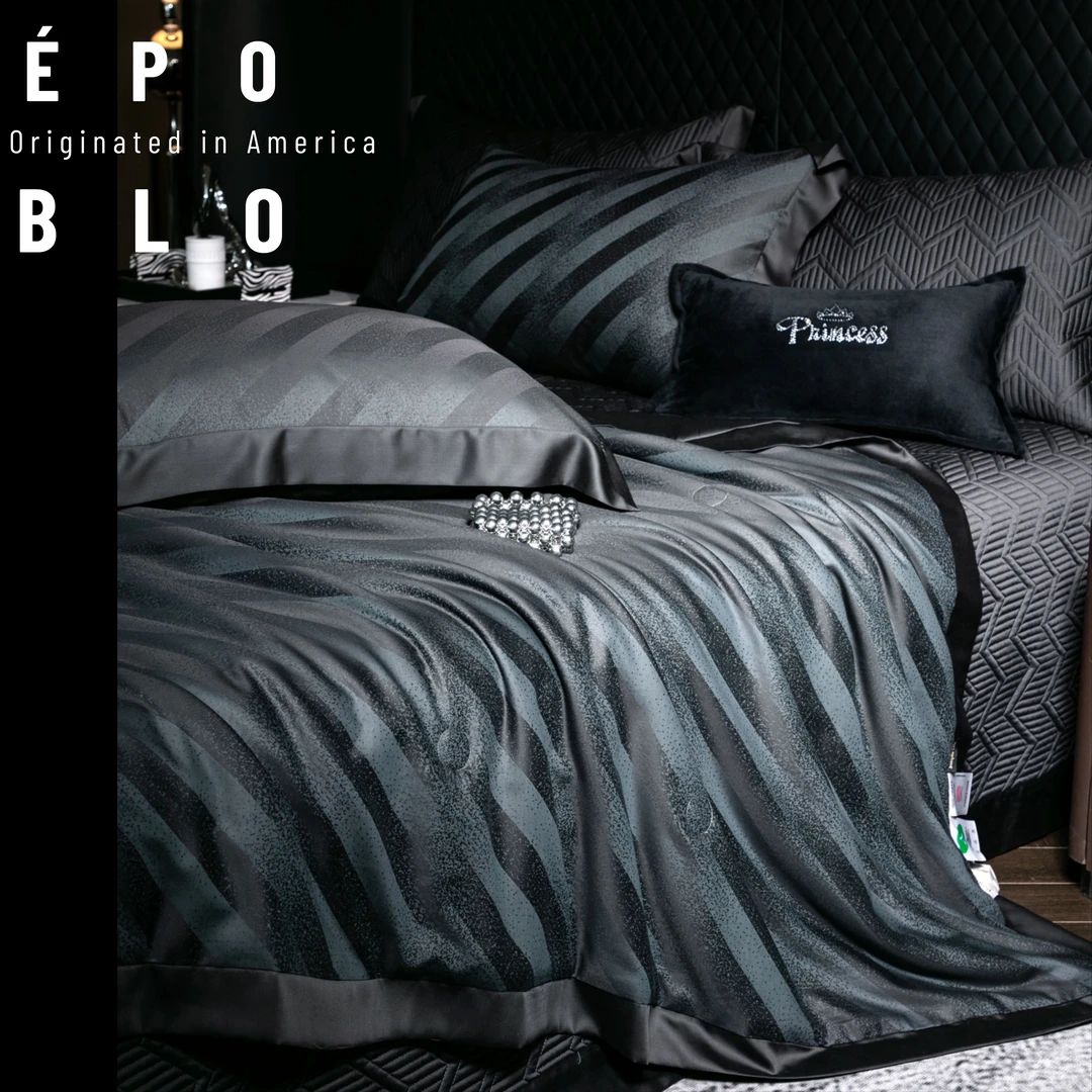 桑蚕丝床盖【美版-帕加尼】重磅升级/超细旦/色织透气/天丝棉四件套