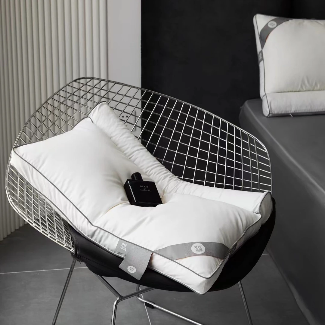 迪拜帆船酒店【好轻一朵绒】鹅绒乳胶二合一护颈枕柔软成人家用棉枕