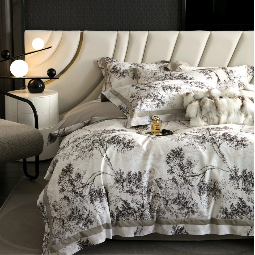 天丝棉磨毛【洛丽塔】国风轻奢/设计师原创/天丝棉磨毛四件套秋冬软