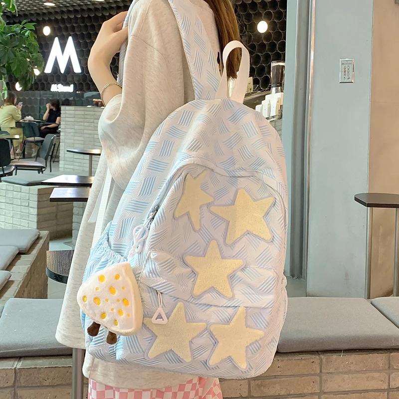 书包女ins高颜值小众设计感初中生高中大学生双肩包2025新款背包