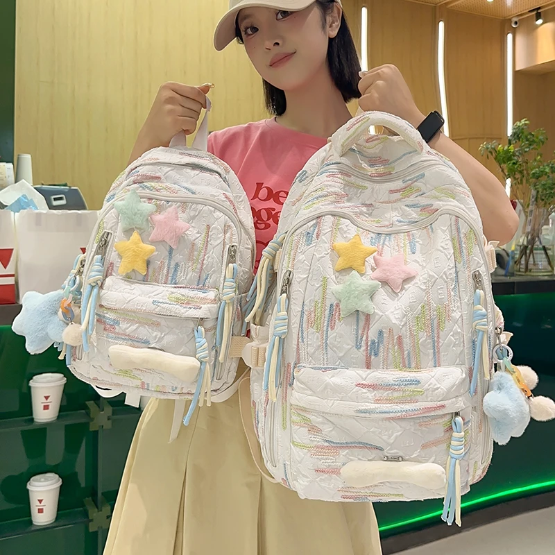 书包女初中生小众高颜值ins日系高中生学院风百搭小学生双肩背包