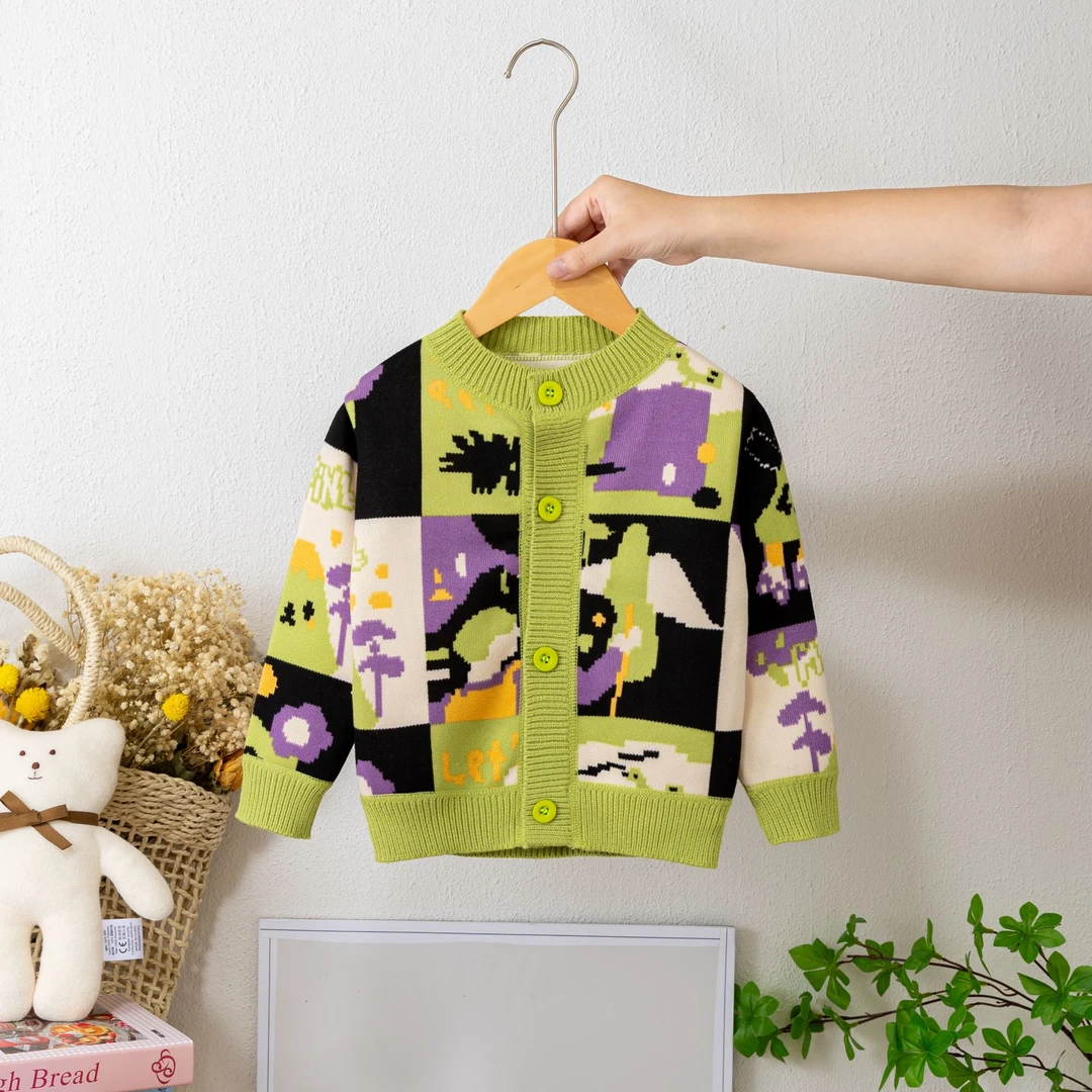 男童秋冬毛衣2024新款儿童开衫洋气男宝加绒针织衫童装时尚套头潮