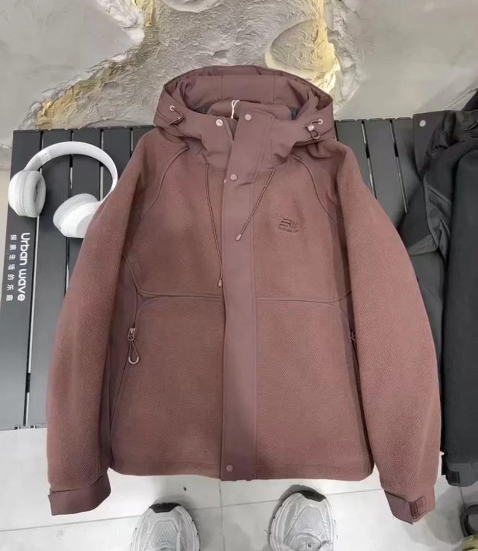 【法罗绒情侣款加厚棉服】时尚简约纯色二棉厚外套Z-3501