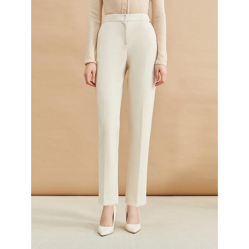 YINER音儿专选2024冬季新款百搭款高腰通勤锥形休闲裤8C64520106