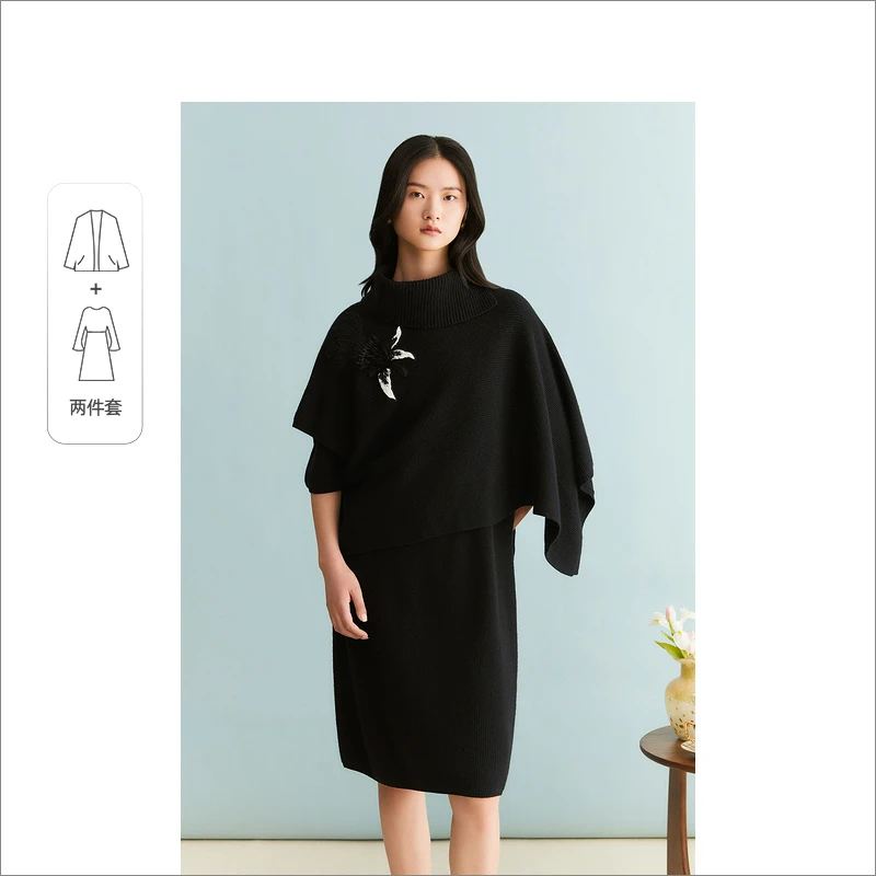 【舒暖牦牛绒】YINER音儿专柜冬季新款法式松软无束套装8C33506080