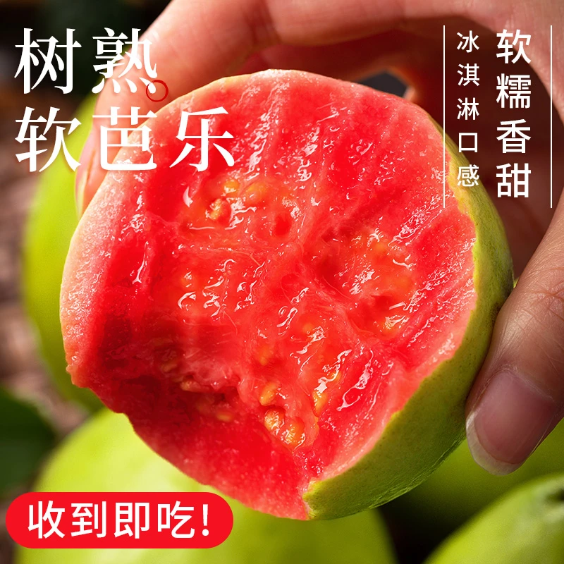 【软糯香甜】广西红心芭乐水果新鲜应季番石榴脆甜胭脂红巴乐鸡屎果