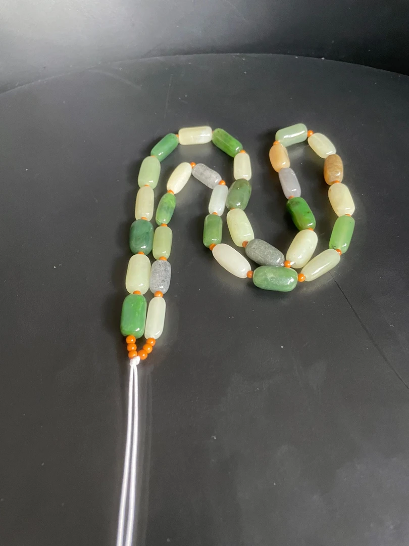 新疆和田玉珠链挂绳天然和田玉链子手链项链男女高档玉佩吊坠链子