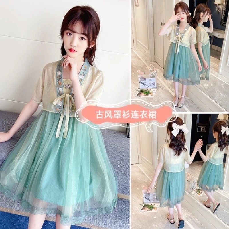 （连衣裙）童装女童裙子夏装2024新款中大童儿童洋气时髦女孩夏款