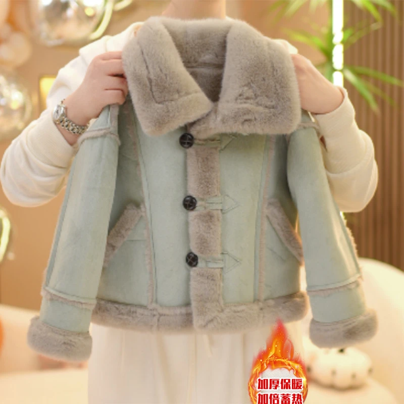 （无包包）（冬款外套）女童棉衣冬款外套加棉2024新款秋装网红童装