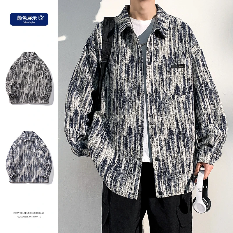 rjkk小香风外套宽松ins潮牌上衣男生高级感痞帅休闲帅气工装夹克