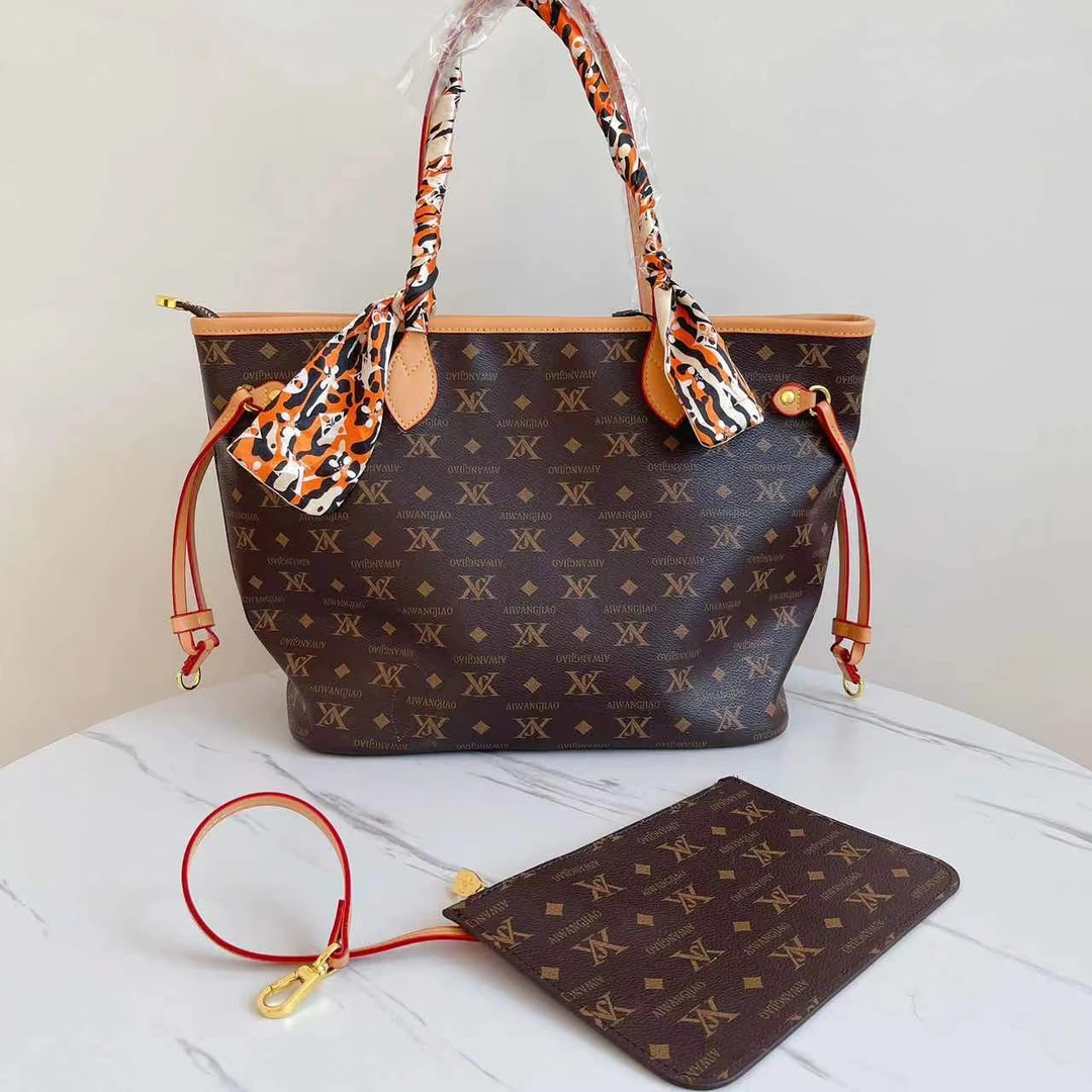 AIWANGJIAO购物包2023年新款托特包时尚百搭女包大包单肩包手提包