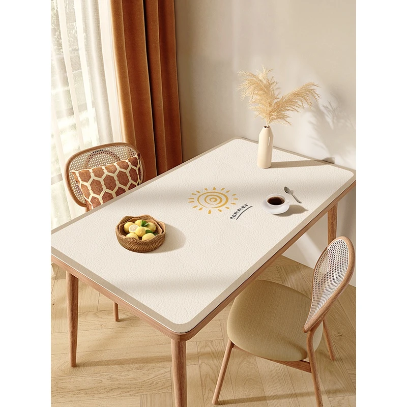 2025新款简约高级感茶几布防水免洗长方形桌布皮革桌垫餐桌布书桌