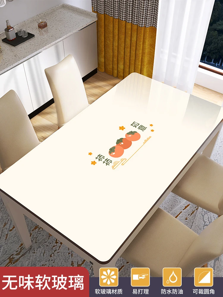 软玻璃桌垫防烫简约新款防水防油茶几布pvc桌面垫茶几垫免洗桌布