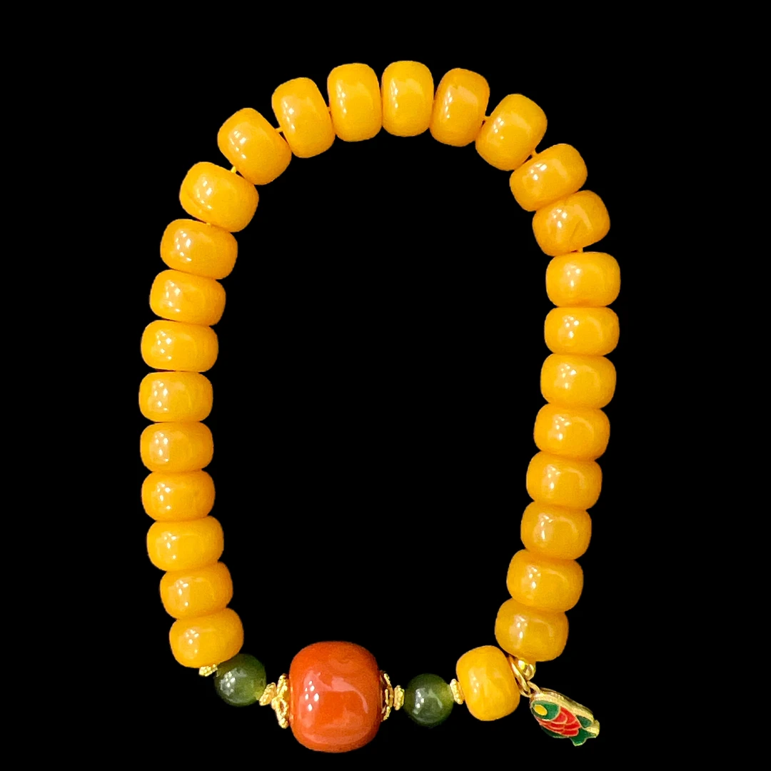 V3815蜜蜡手串孤品