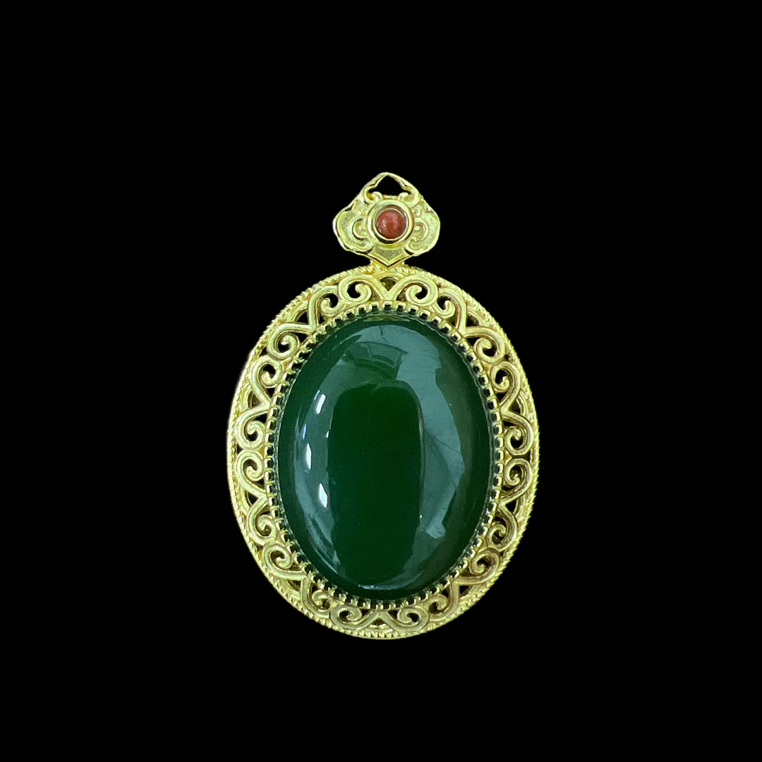 V3127和田玉吊坠孤品