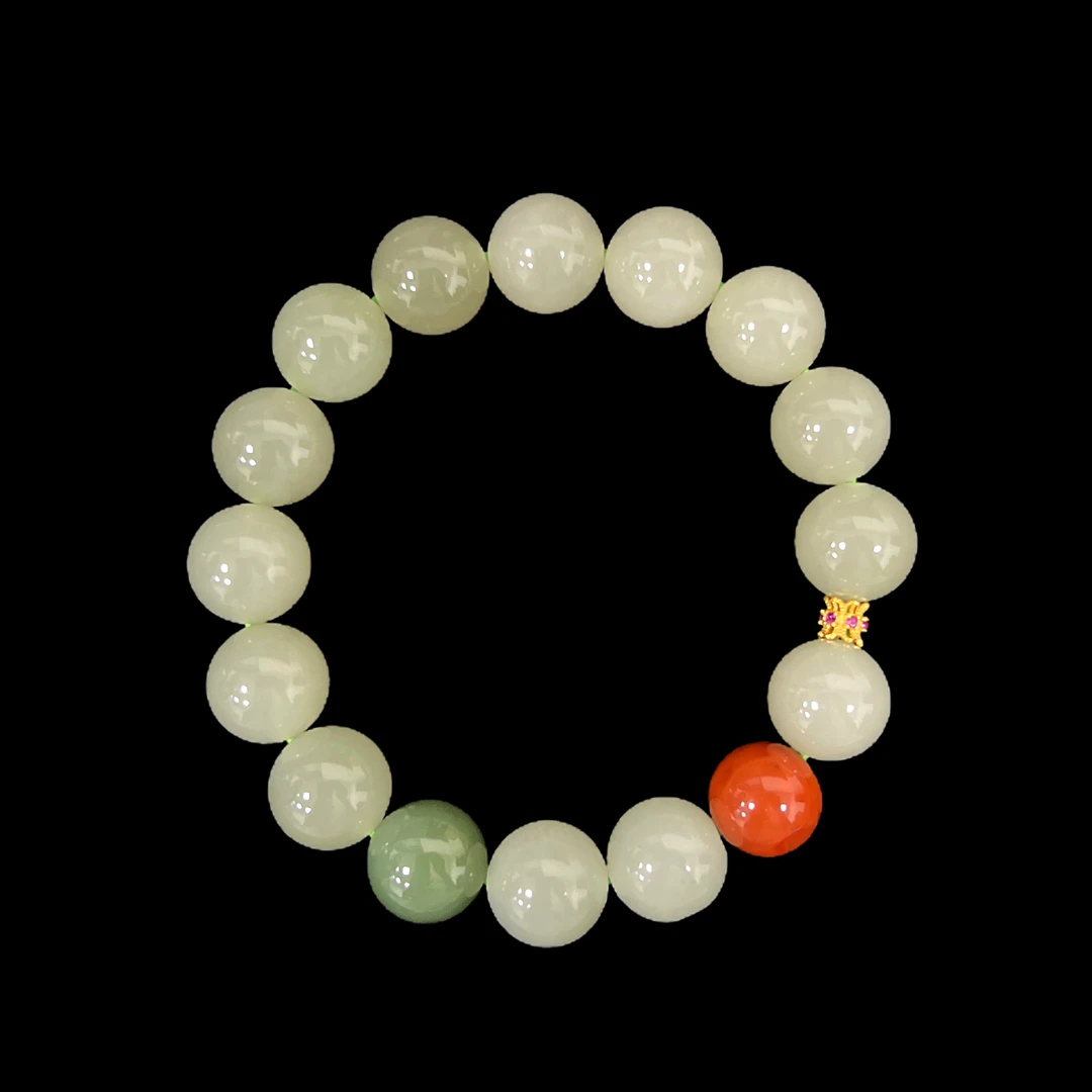 V4057和田玉手串孤品