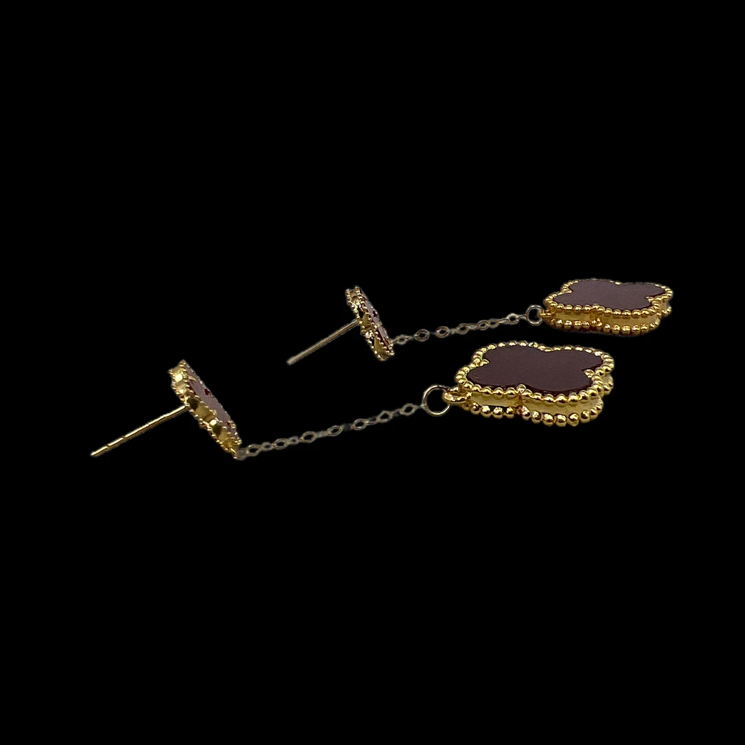 V1384玛瑙耳坠18K（多样性发一）.