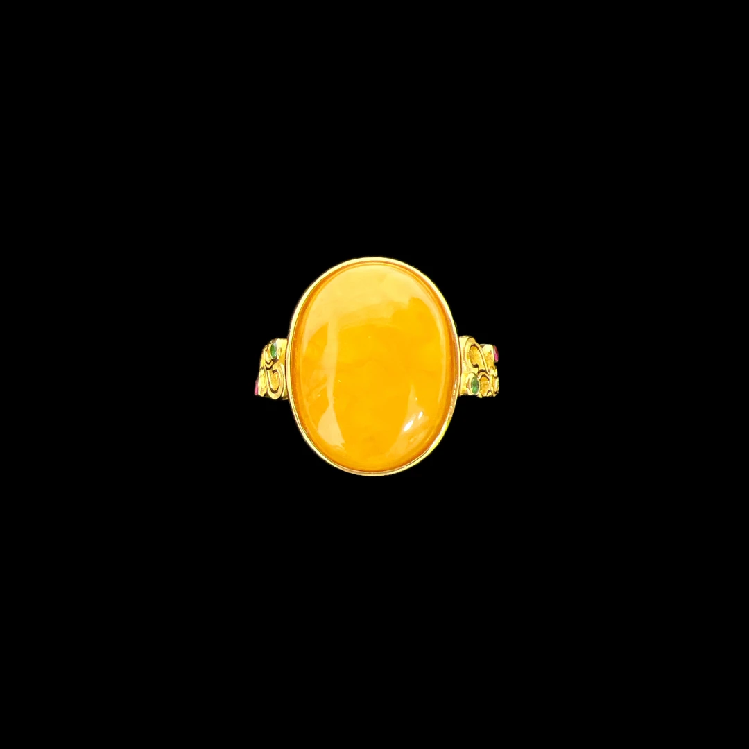 V2456 蜜蜡戒指孤品