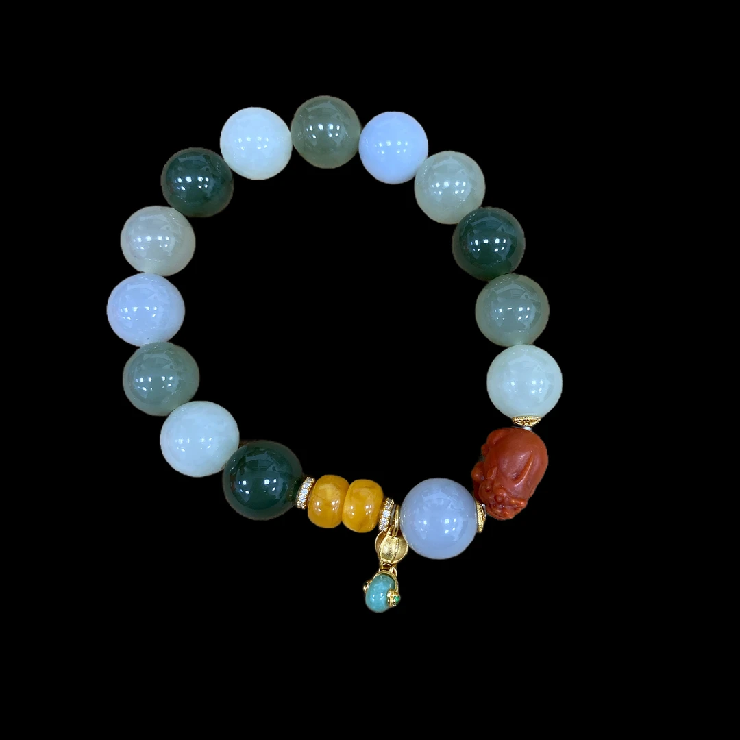 V4214和田玉手串孤品