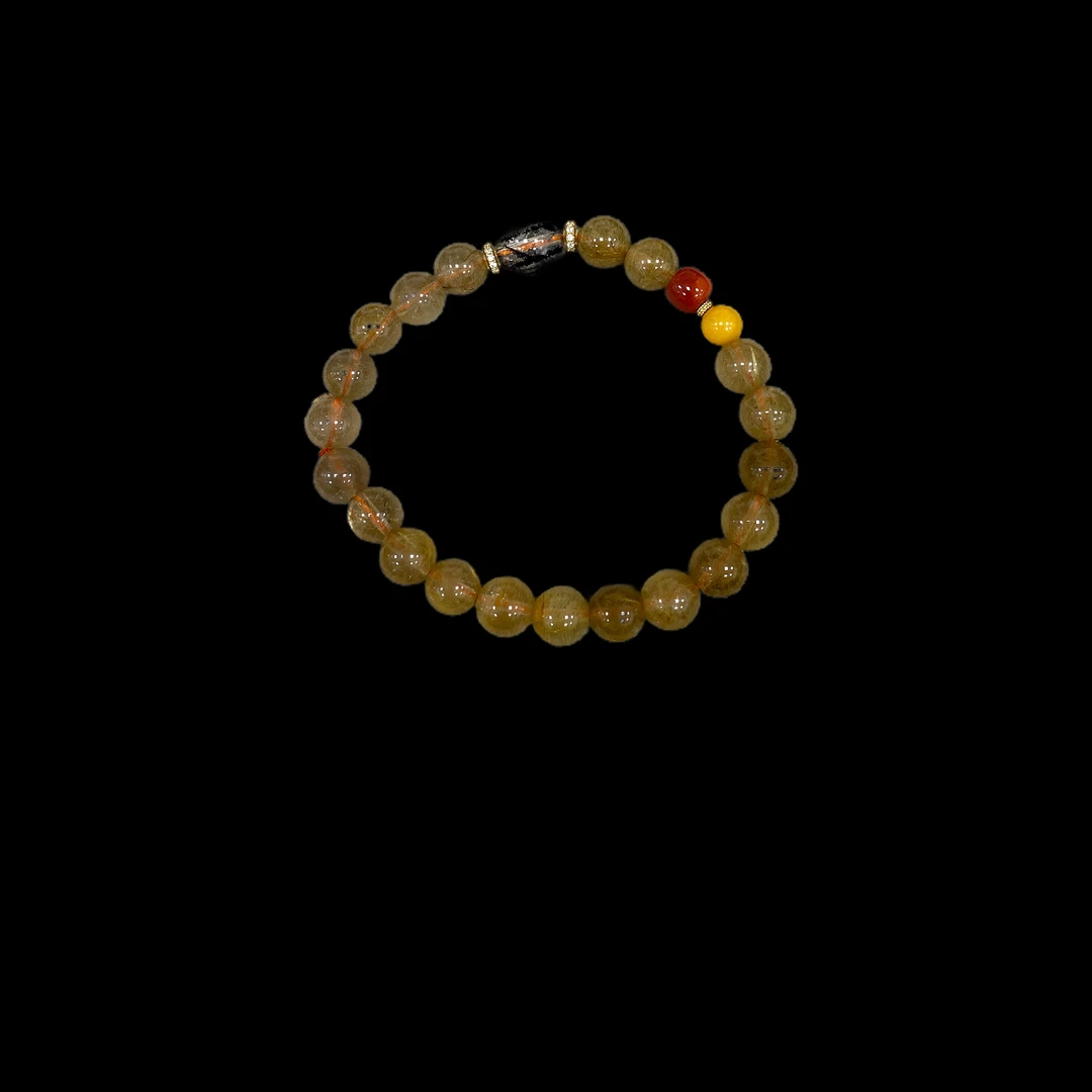 V4181发晶手串孤品