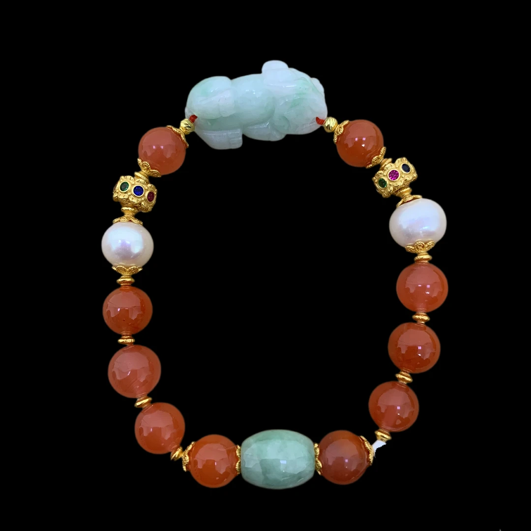 V1497翡翠手串孤品