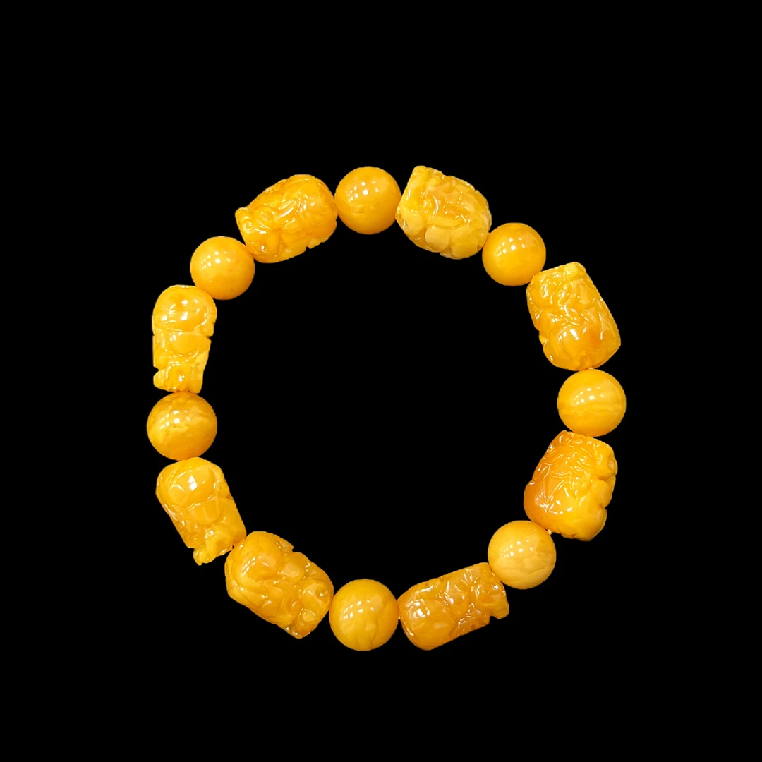 V4535蜜蜡手串孤品