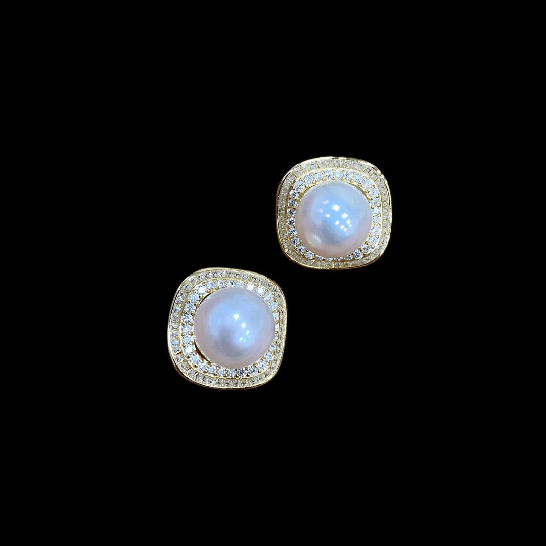 400637珍珠耳钉孤品