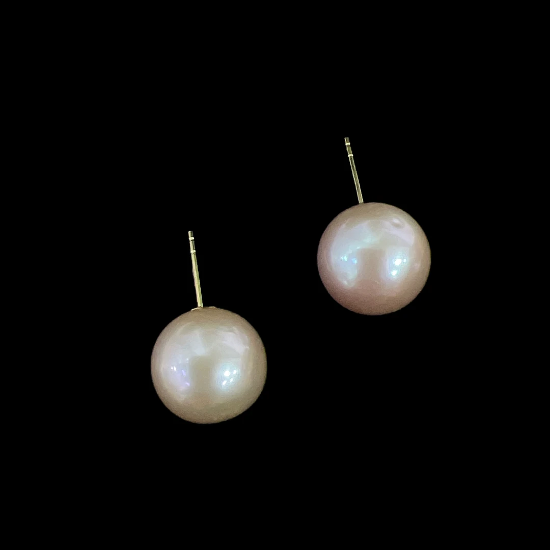 V2995珍珠耳钉18k（多样性发一）！