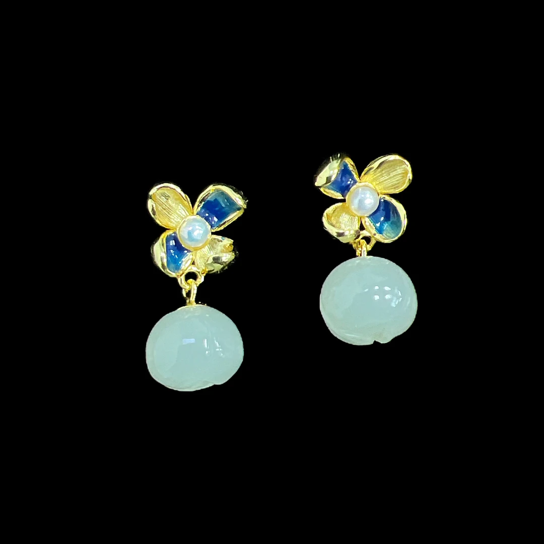 V3054和田玉耳坠孤品