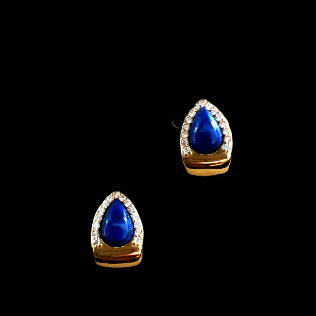 V1336青金石耳钉多样性，发一