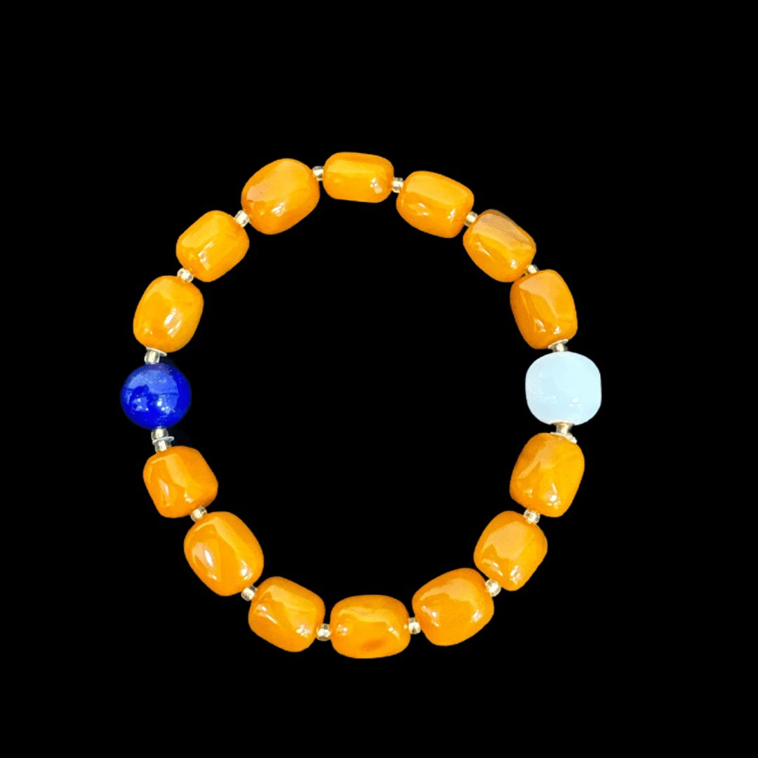 V2479蜜蜡手串孤品