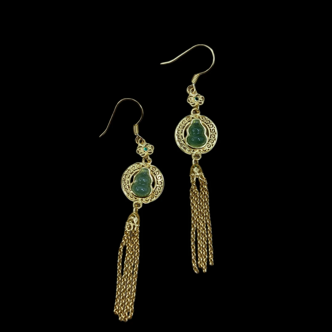 V3124和田玉耳坠孤品