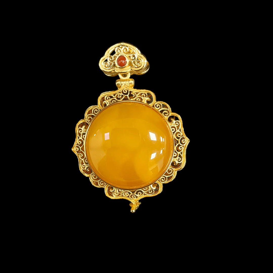 V2560蜜蜡吊坠孤品！