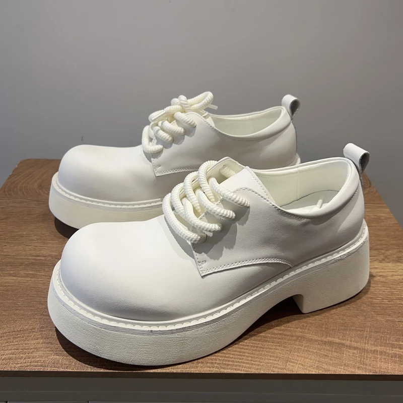 cleanfit风德比鞋男鞋时尚休闲百搭复古英伦风系带大头皮鞋