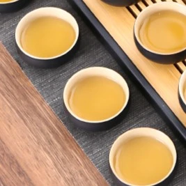 内黄45ml粗黑陶瓷茶杯品茗杯喝茶杯子家用客厅办公室日式1/2/6只