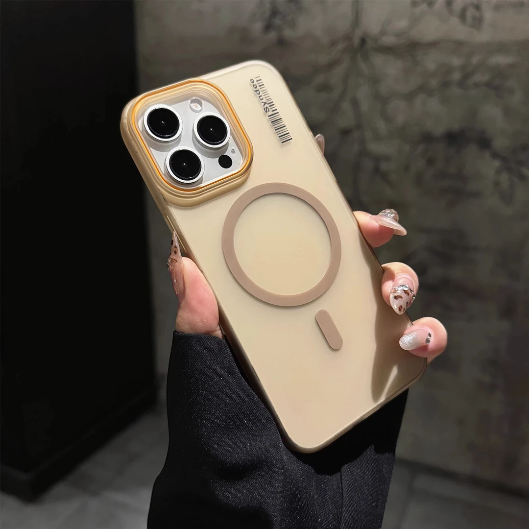 适用于苹果16手机壳磁吸简约iphone15promax/14新款磨砂13Pro防摔