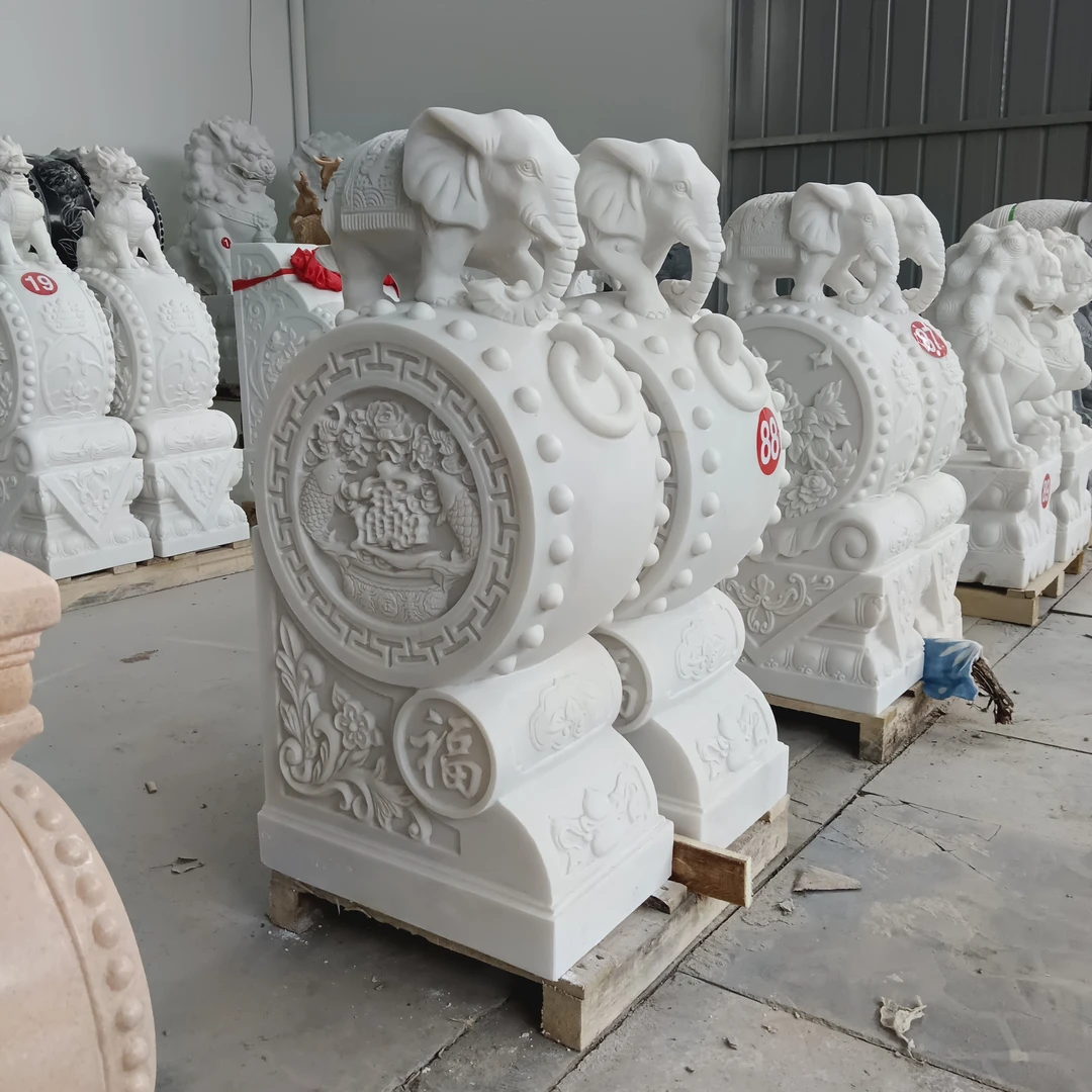 (定金)石雕门墩抱鼓石直播间专拍汉白玉青石大象貔貅狮子麒麟