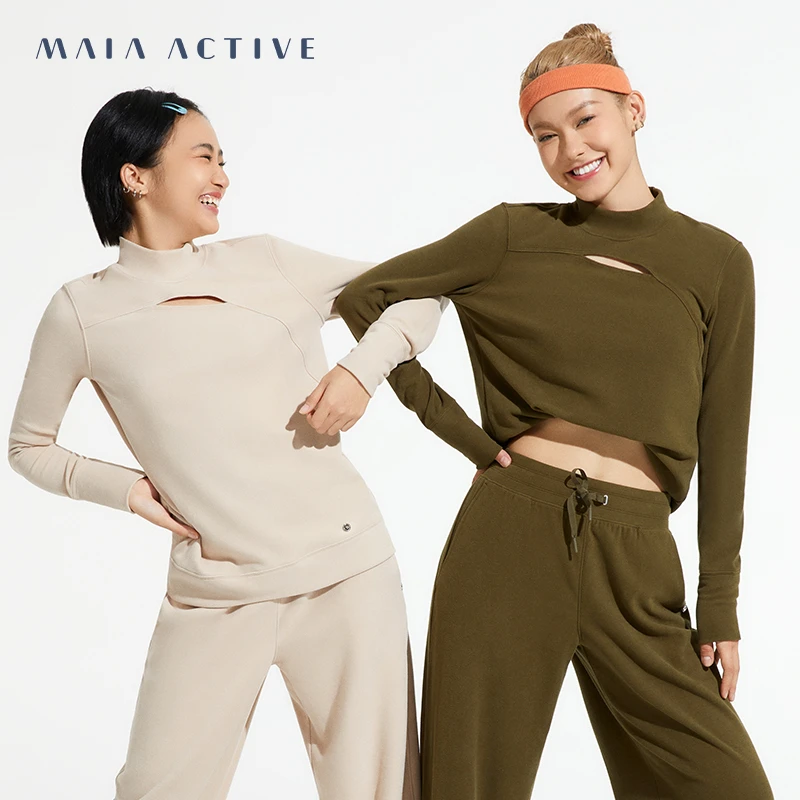 MAIAACTIVE秋冬宽松长袖运动休闲卫衣222SW003