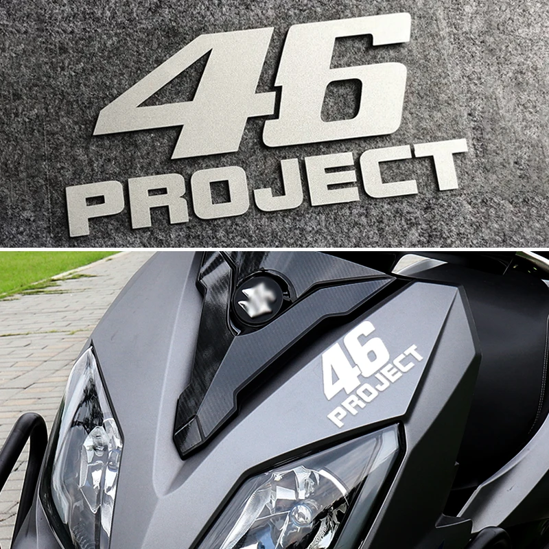 铃木UY个性46号赛车手罗西日月号码反光车贴摩托车电动车头盔贴纸